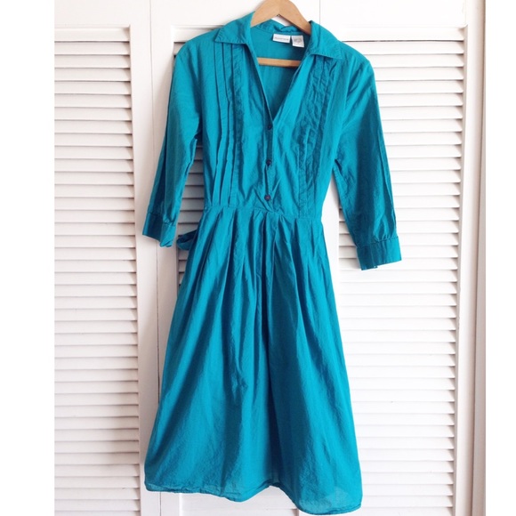 Newport News Dresses & Skirts - Newport News aqua vintage-style dress